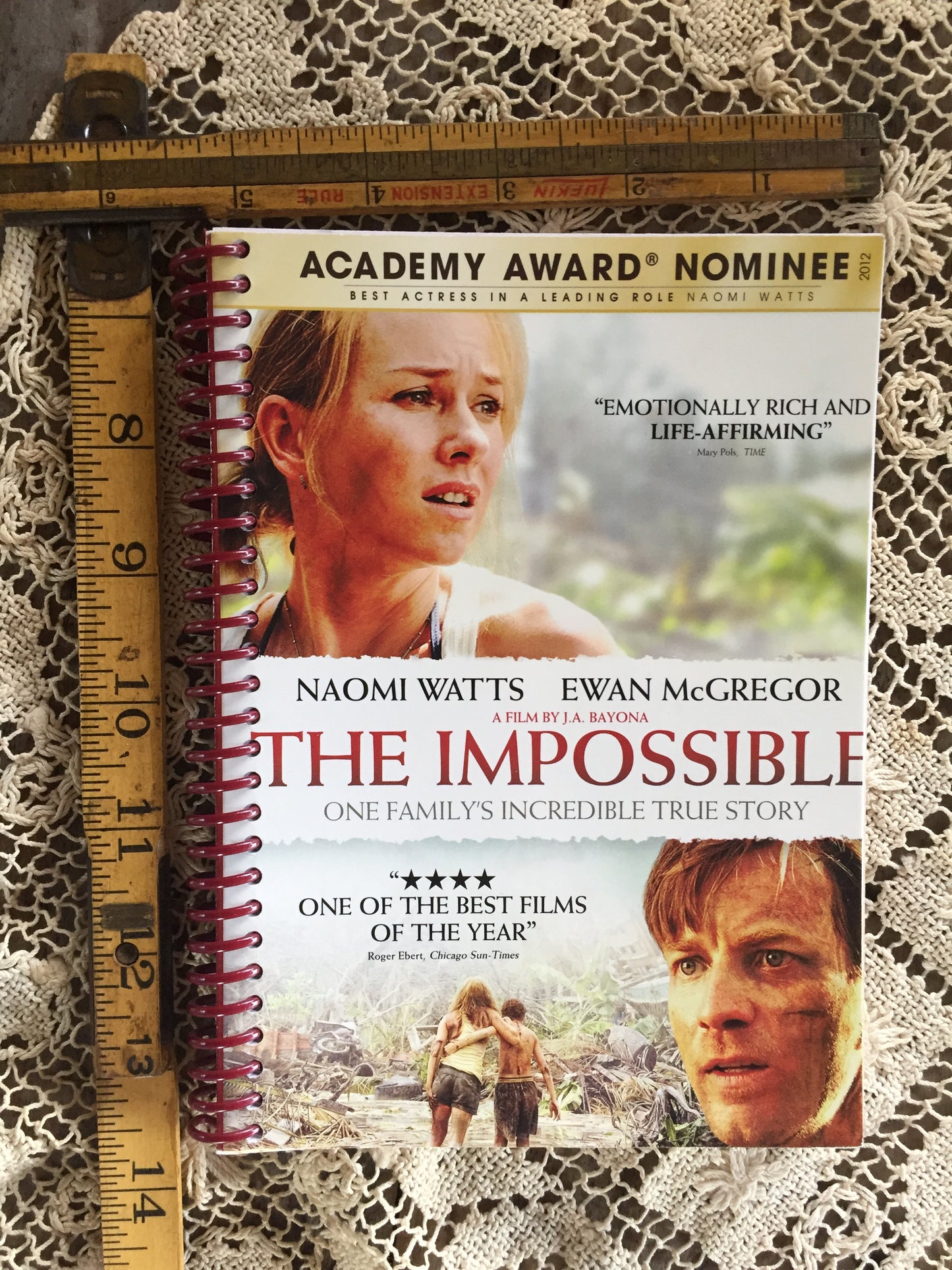 The Impossible Recycled Movie Cover Notebook