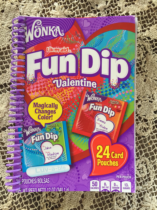 Wonka Fun Dip Candy Recycled Notebook