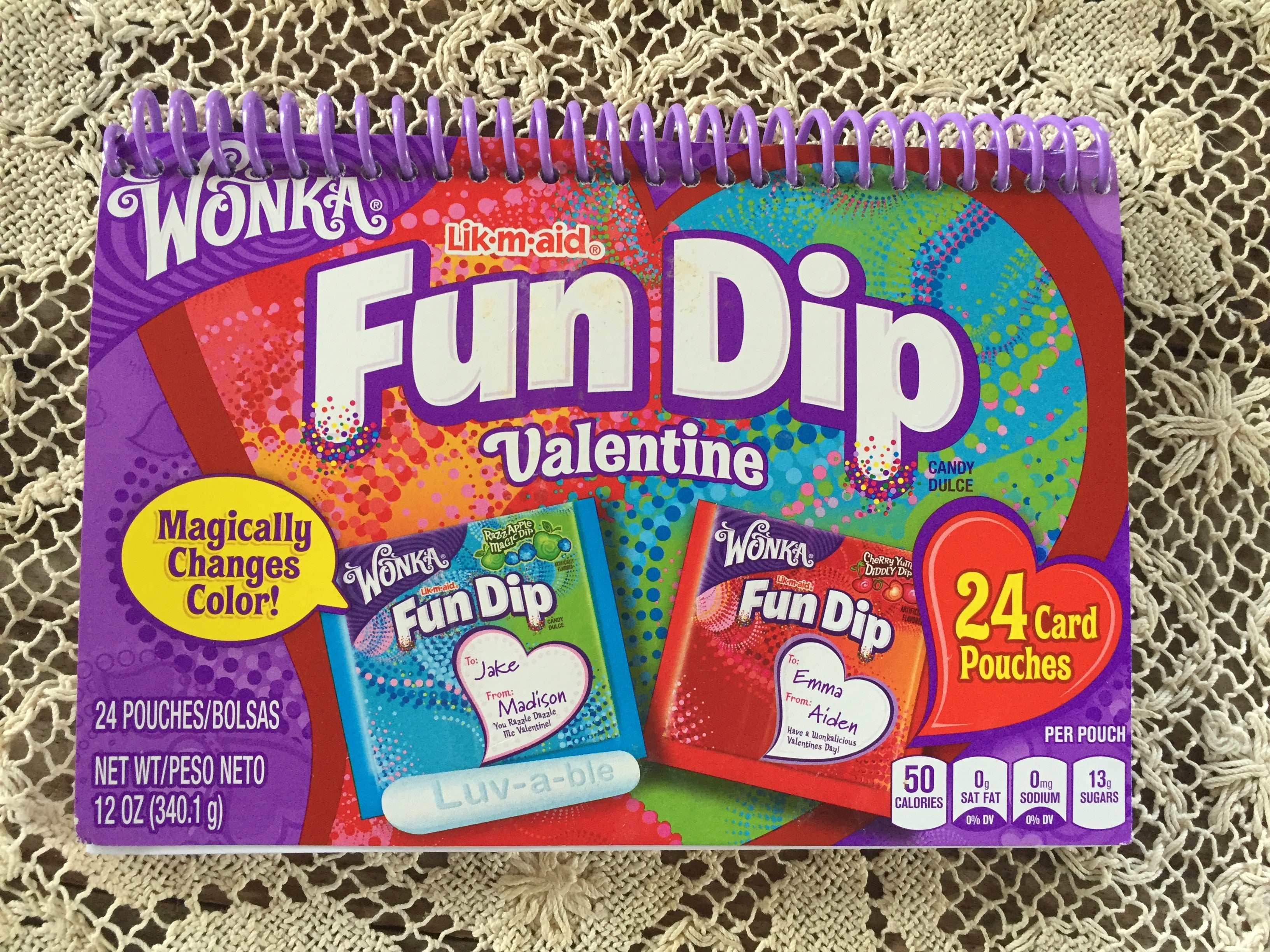 Wonka Fun Dip Candy Recycled Notebook