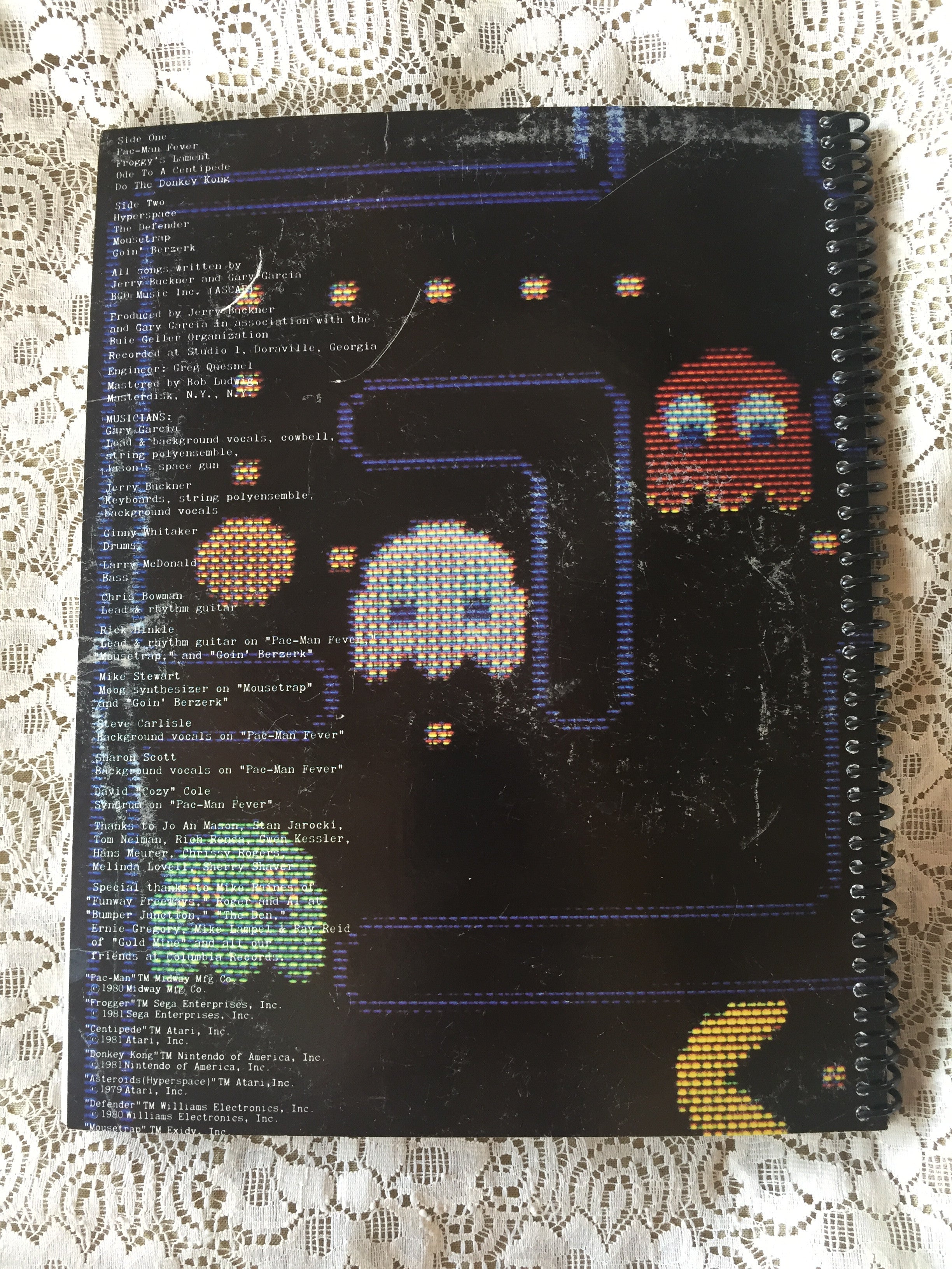 Pac-Man Recycled Album Cover Notebook