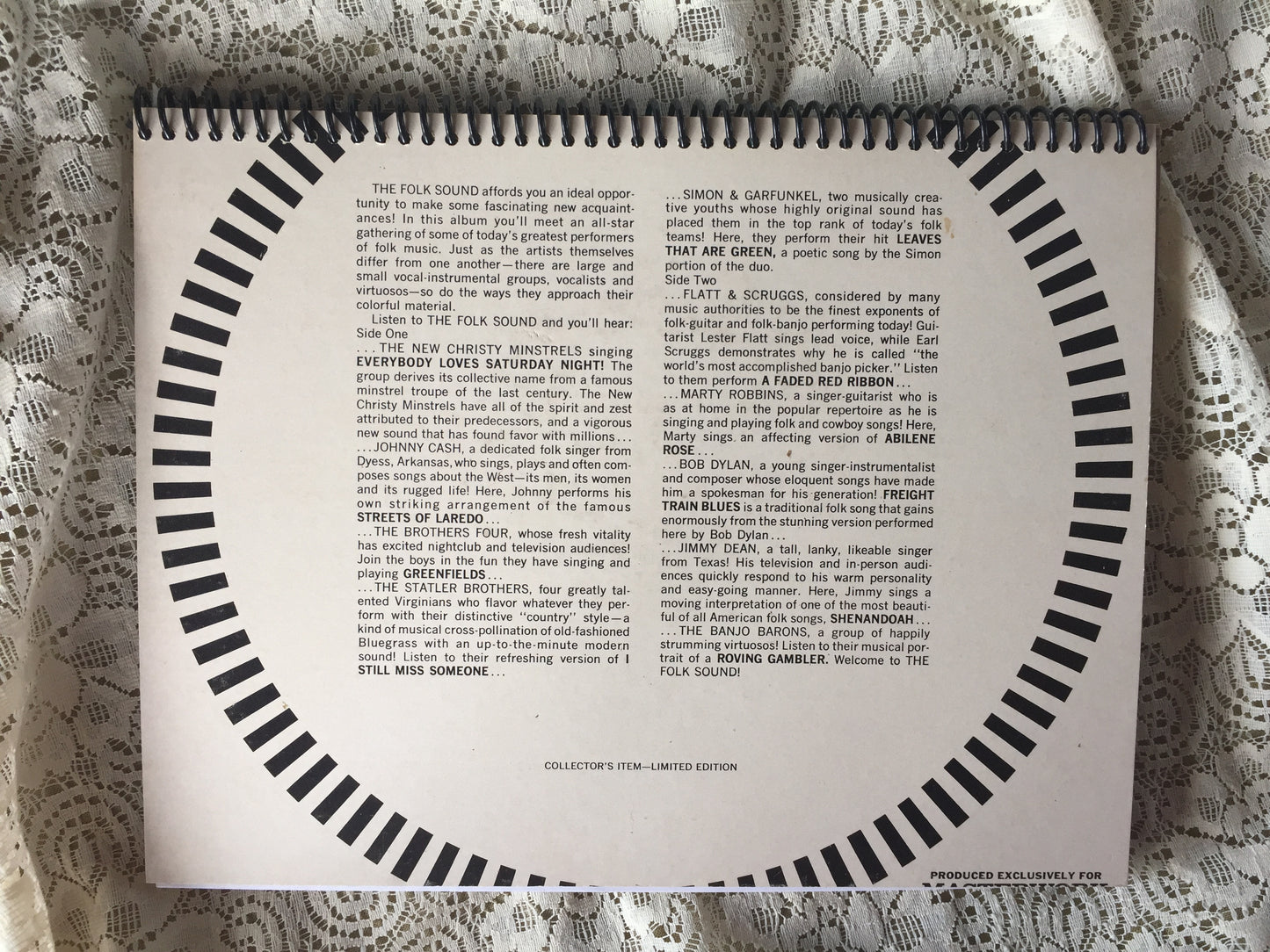 Folk Sound Recycled Album Cover Notebook