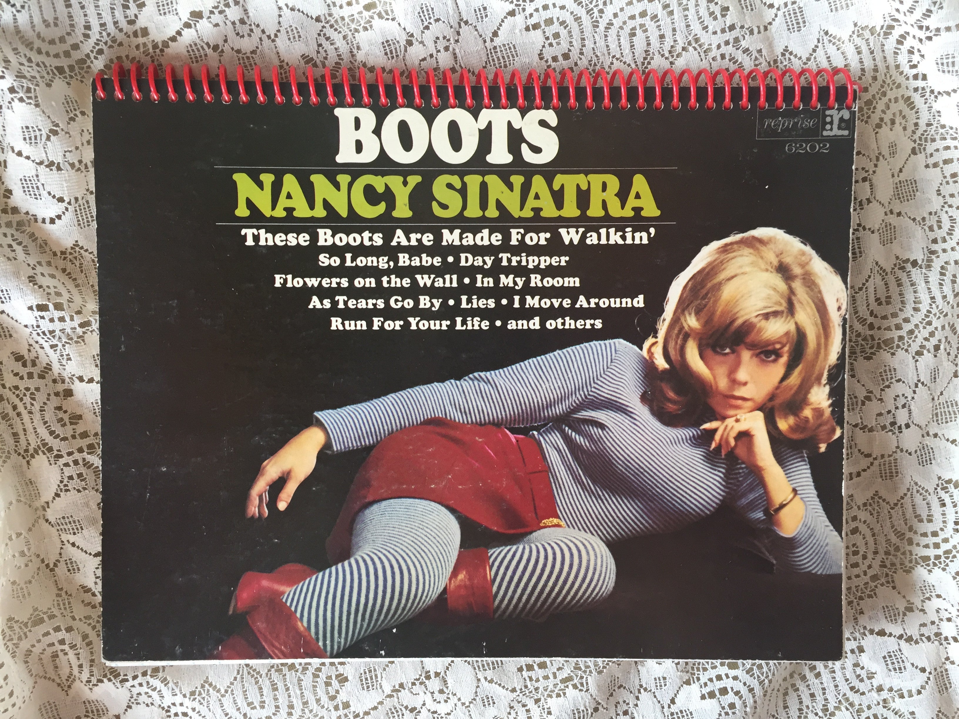 Nancy Sinatra  Boots Recycled Album Cover Notebook