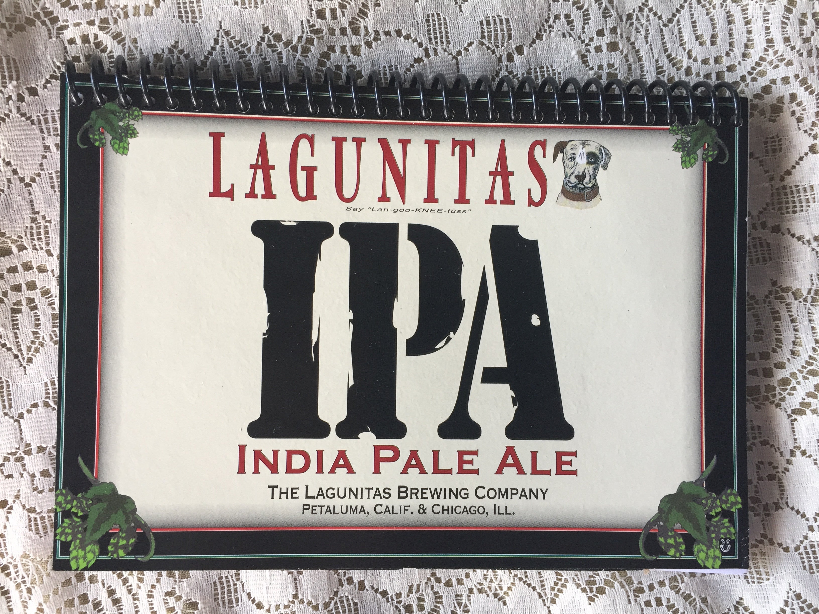 IPA Lagunitas Recycled Beer Carton Notebook