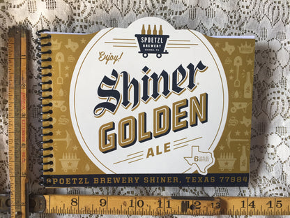 Shiner Golden Ale Recycled Beer Carton Notebook