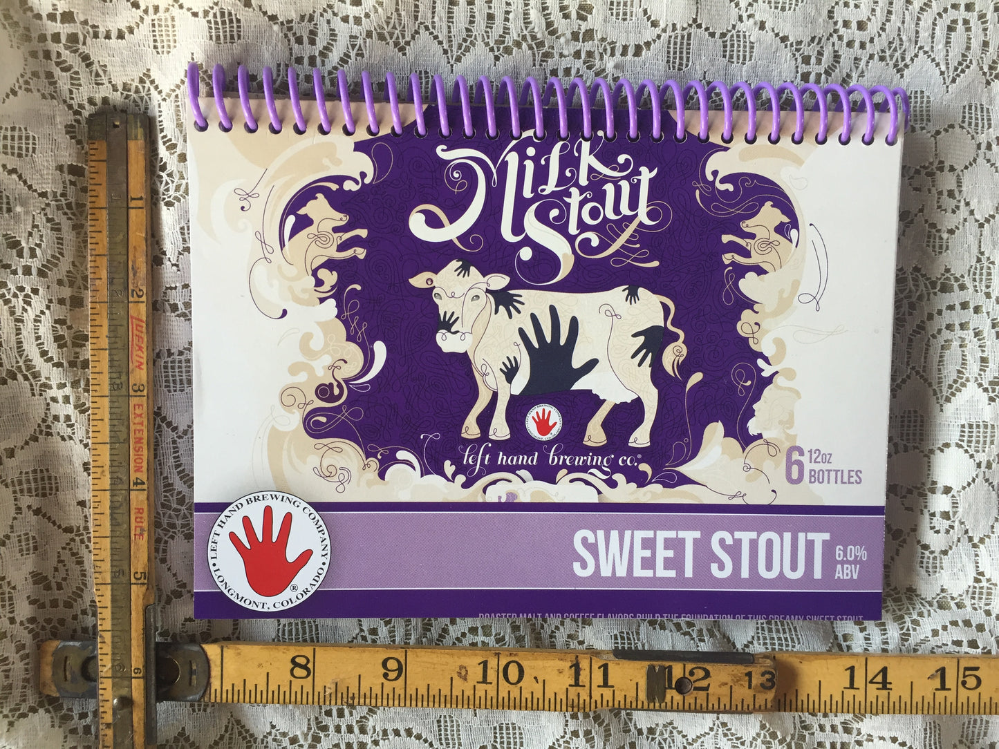 Milk Stout by Left Hand Brewing Company Recycled Beer Carton Notebook