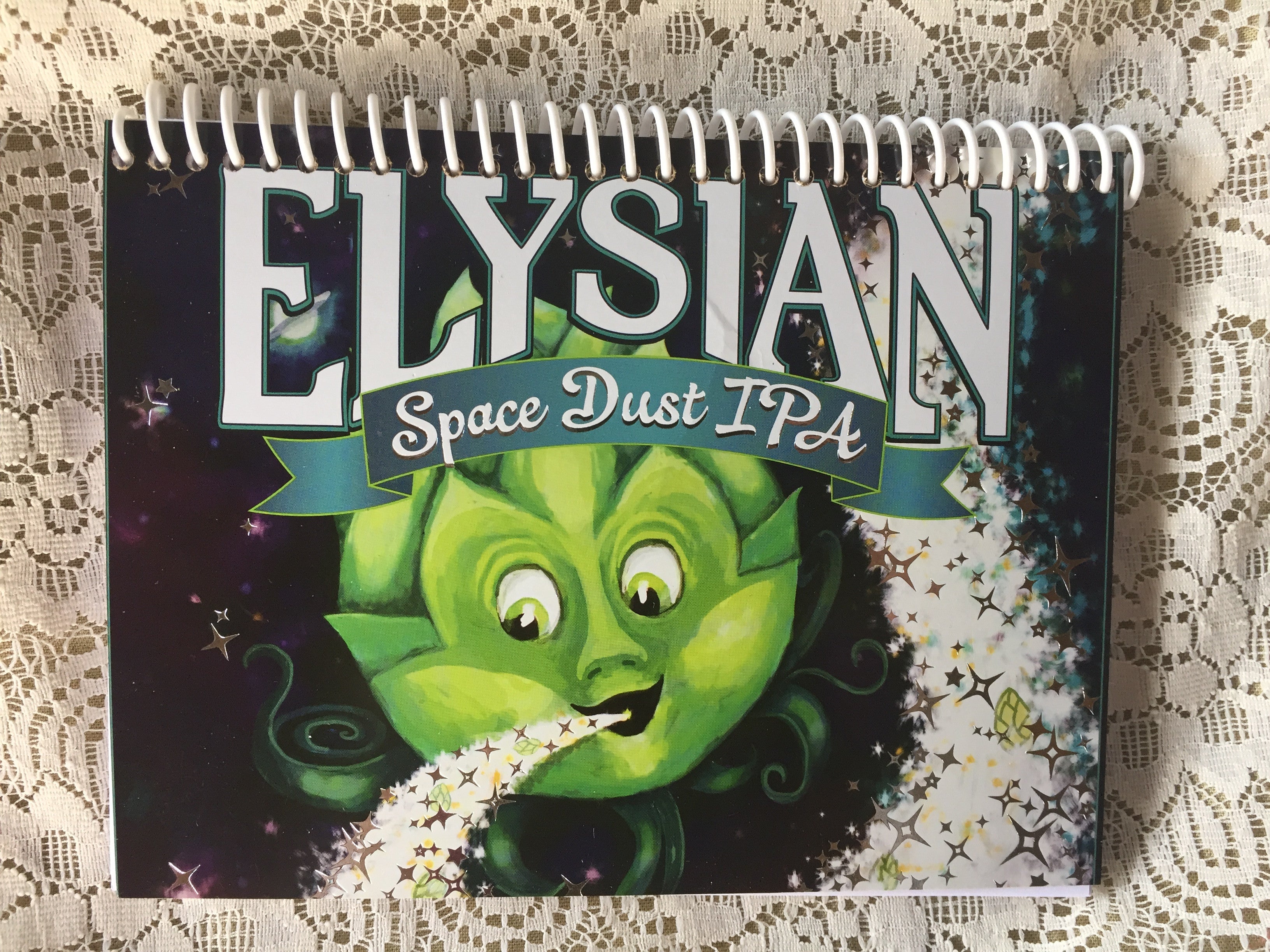 Elysian Space Dust IPA Recycled Beer Carton Notebook