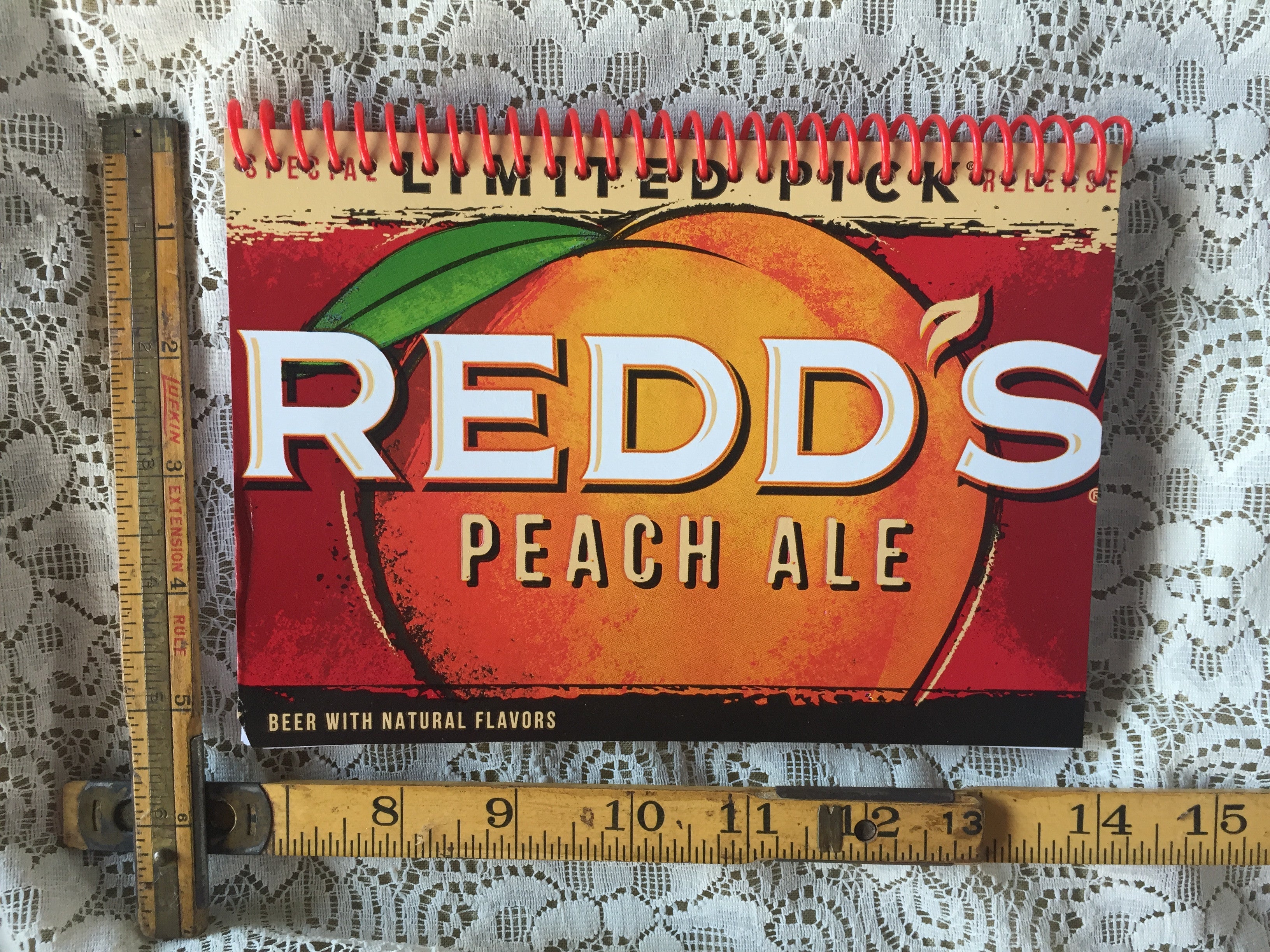 Redd's Peach or Apple Ale Recycled Beer Carton Notebook