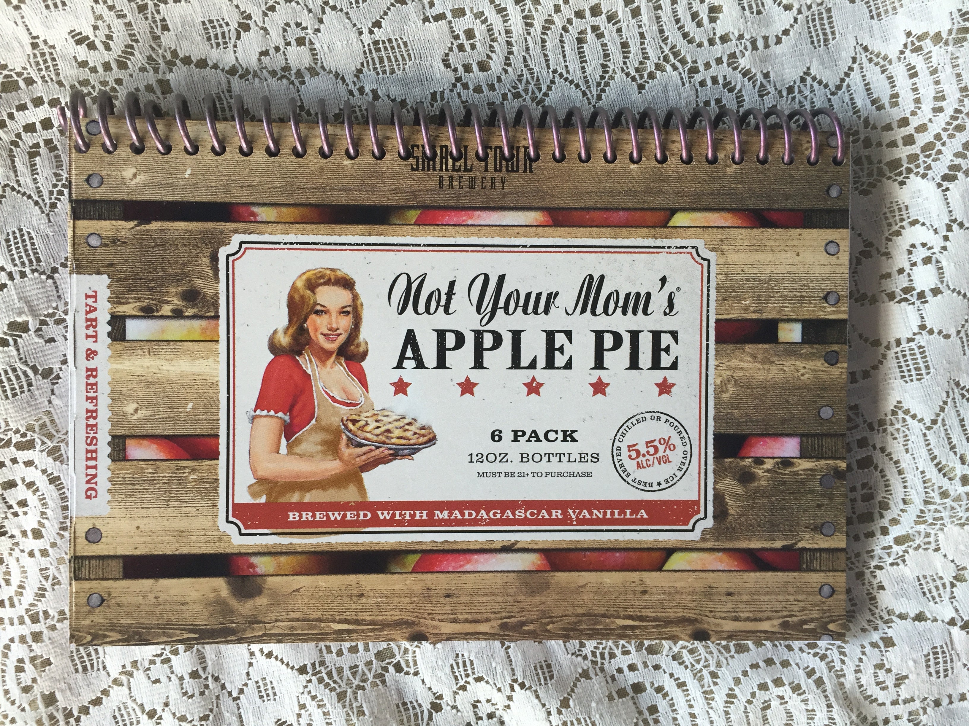 Not Your Mom's Apple Pie Recycled Beer Carton Notebook