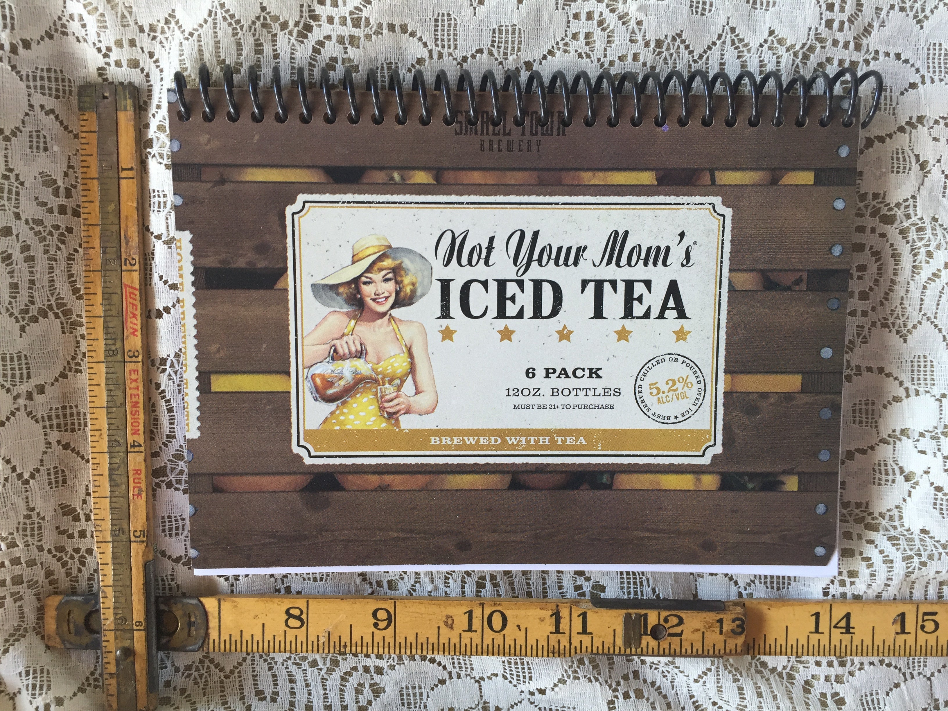 Not Your Mom's Iced Tea Recycled Beer Carton Notebook