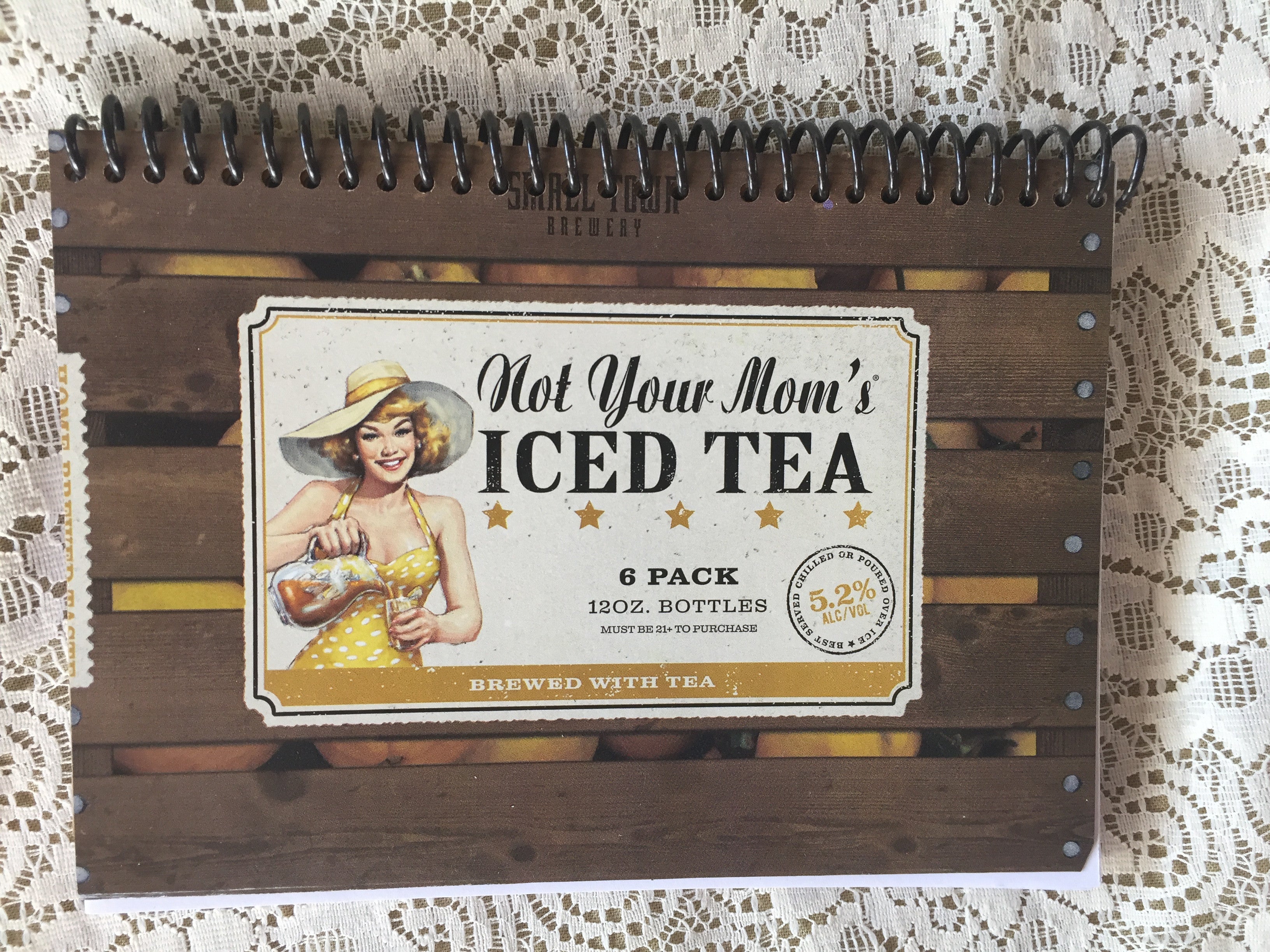 Not Your Mom's Iced Tea Recycled Beer Carton Notebook