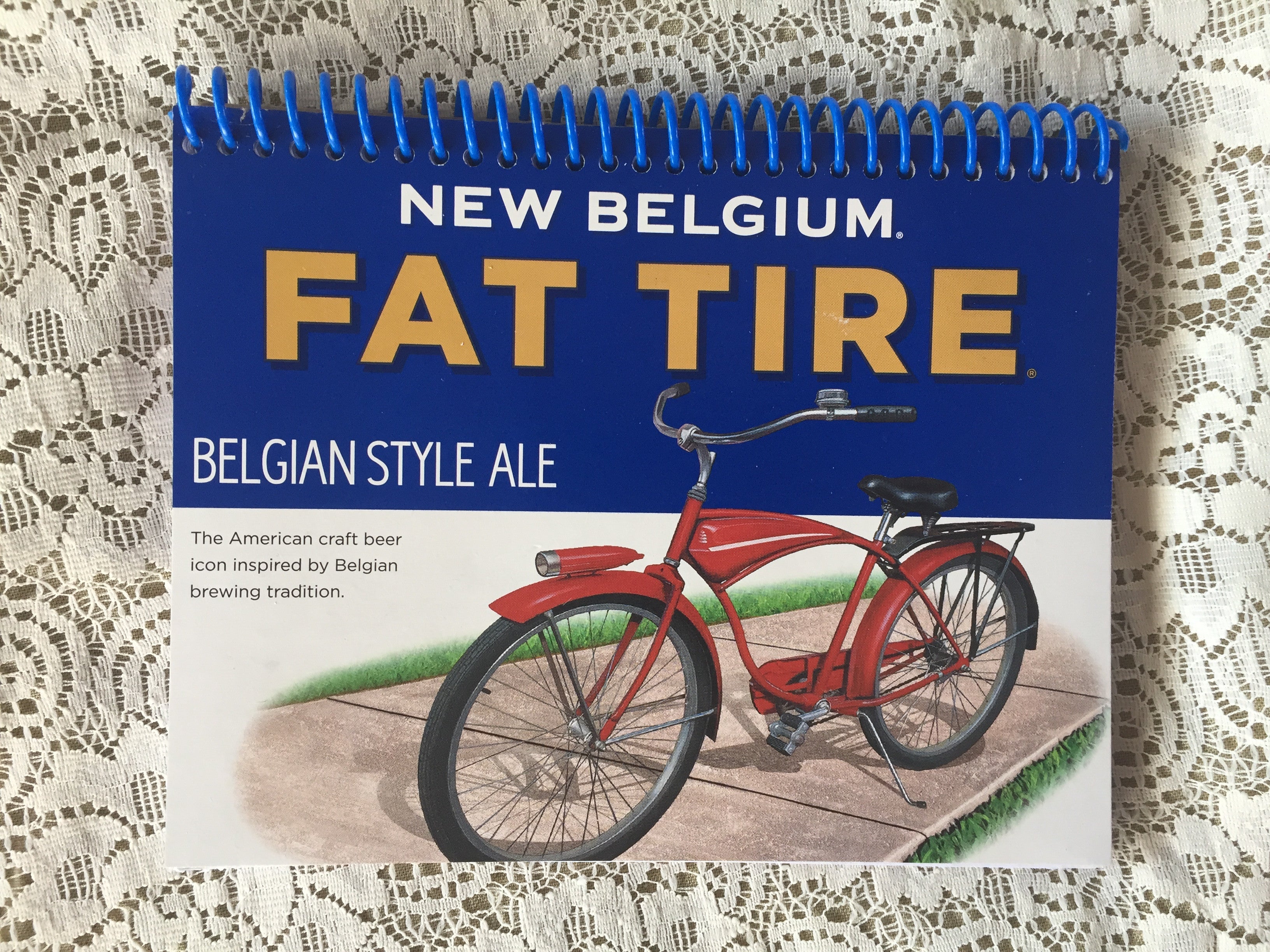 New Belgium Fat Tire Recycled Beer Carton Notebook