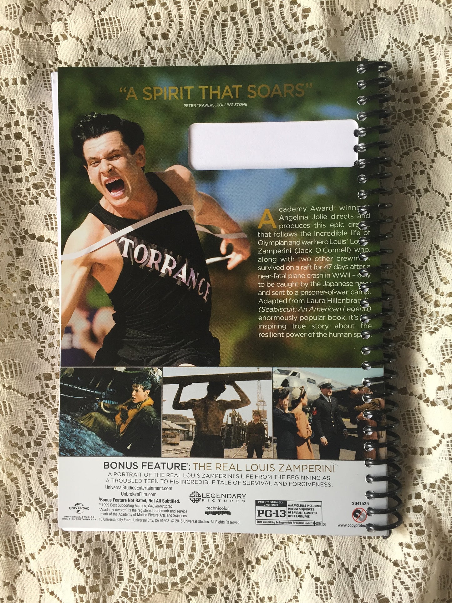 Unbroken Recycled Movie Cover Notebook