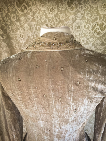 Victorian Queen - Crushed Velvet Recycled/Upcycled Jacket -SMALL